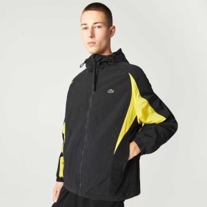 Lacoste Heritage Color-Block Naylon Siyah Sarı | UH9754830