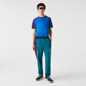 Lacoste Heritage Regular Fit Color-Block Yeşil Mor Siyah | MX7264895