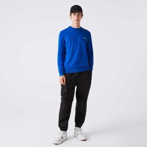 Lacoste Organic Pamuklu Crew Neck Mavi | GQ8679143