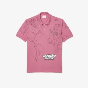 Lacoste Original L.12.12 Planisphere Pembe | BR9258413