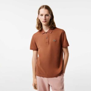 Lacoste Original L.12.12 Slim Fit Petit Pique Pamuklu Açık Kahverengi | KP7269018