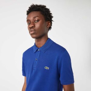 Lacoste Original L.12.12 Slim Fit Petit Pique Pamuklu Mavi | WB1328504