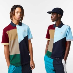 Lacoste Patchwork Effect Pamuklu Petit Pique Renkli | DJ1764523