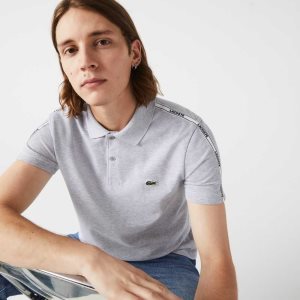 Lacoste Regular Fit Branded Bands Stretch Pamuklu Gri | RO7894631