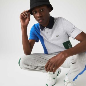 Lacoste Regular Fit Colorblock Stretch Pamuklu Gri Mavi Yeşil Lacivert Mavi | GS2591483
