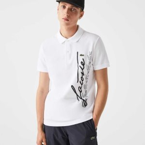 Lacoste Regular Fit Signature Pamuklu Pique Beyaz | BG0653198