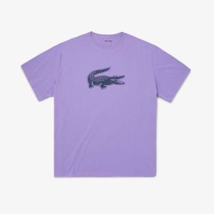 Lacoste SPORT Big Fit Nefes Alabilir Logo Mor Lacivert Mavi | EP9016532