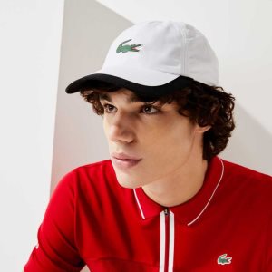 Lacoste SPORT Contrast Border Hafif Beyaz Siyah | JF2506748