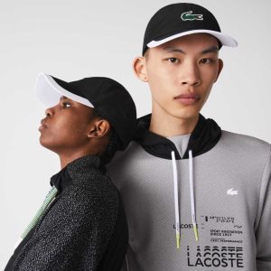 Lacoste SPORT Contrast Border Hafif Siyah Beyaz | NV9160375