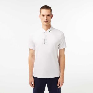 Lacoste SPORT Jersey Golf Beyaz Lacivert Mavi | AV3491876