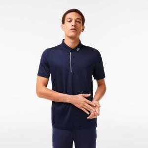 Lacoste SPORT Jersey Golf Lacivert Mavi Beyaz | HB4571962