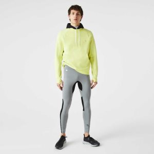 Lacoste SPORT Leggings Gri Siyah Beyaz | JP4829506