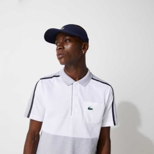 Lacoste SPORT Pique And Fleece Tenis Visor Lacivert Mavi | ZR9472168