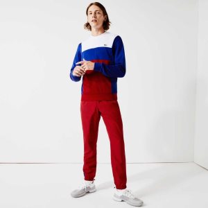 Lacoste SPORT Resistant Colorblock Pique Beyaz Mavi Kırmızı Beyaz Mavi | SN9138052