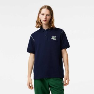 Lacoste SPORT Roland Garros Edition Pique Lacivert Mavi | CN3462789