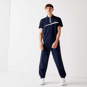 Lacoste SPORT Tenis Diamond Weave Taffeta Lacivert Mavi | ES2305647