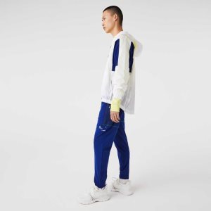Lacoste SPORT Zip Pockets Tapered Tracksuit Mavi Beyaz | EW6125984