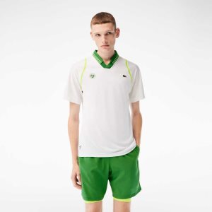 Lacoste SPORT x Daniil Medvedev Roland Garros Edition Team Leader Beyaz Yeşil | QE6530924