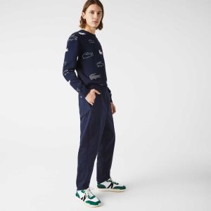 Lacoste Stretch Pamuklu Jogging Lacivert Mavi | LD9472580