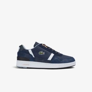 Lacoste T-Clip Deri and Süet Mavi Beyaz | GC7253689