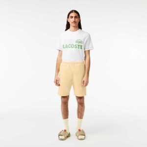 Lacoste Unbrushed Organic Pamuklu Fleece Sarı | CA3781054